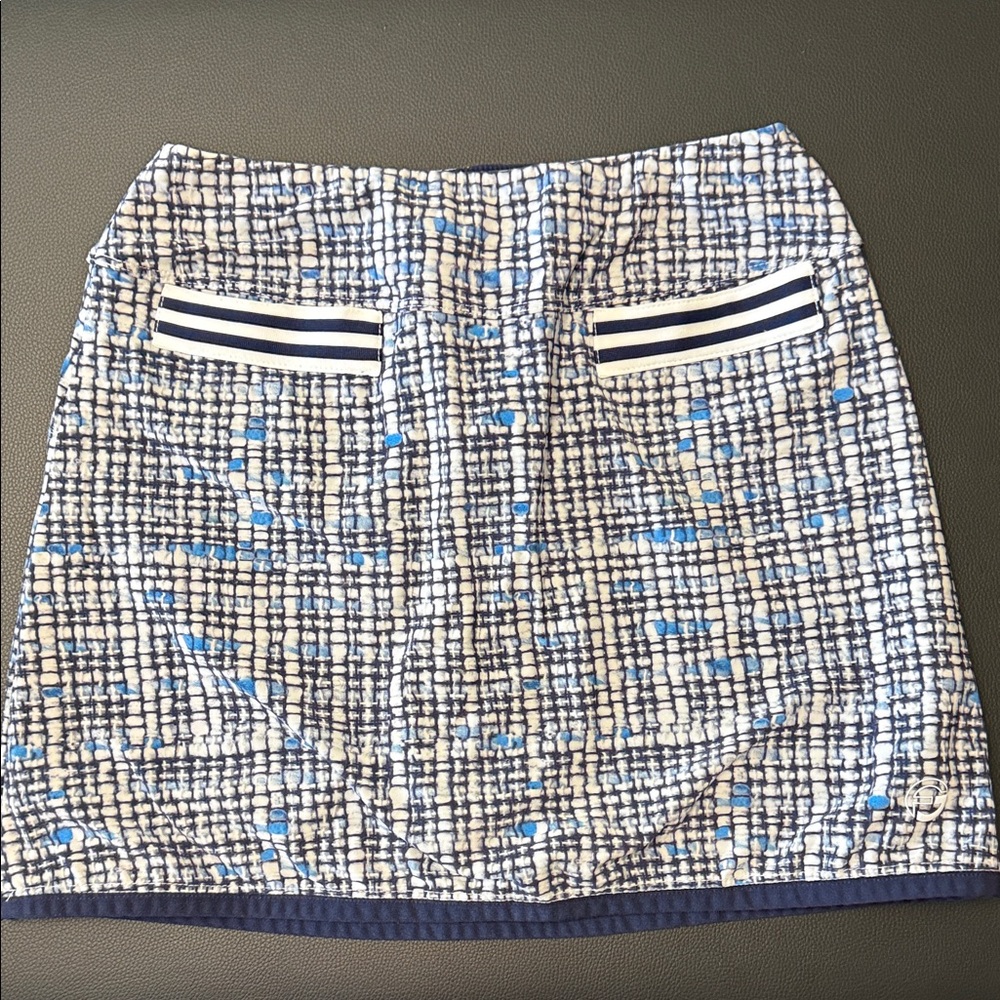 Foray Blue and White Patterned Women's Golf Skort